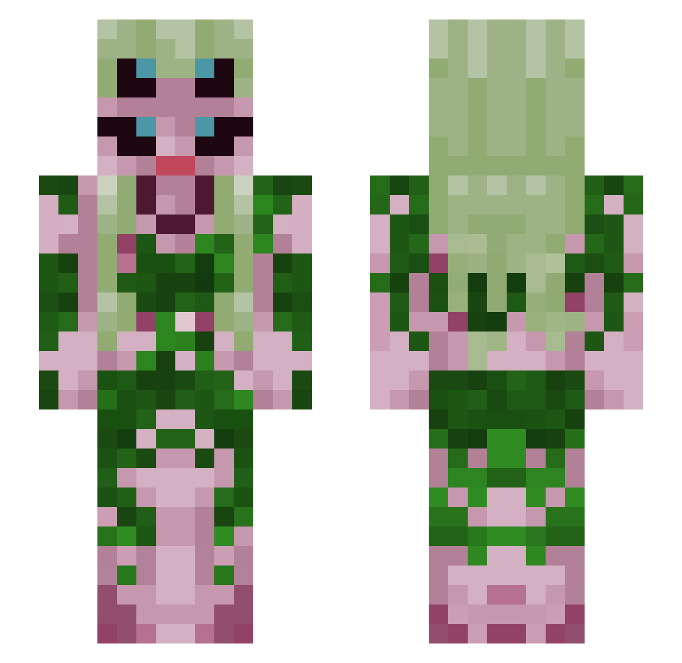 kAyLaThEsImP Minecraft skin, front and back view