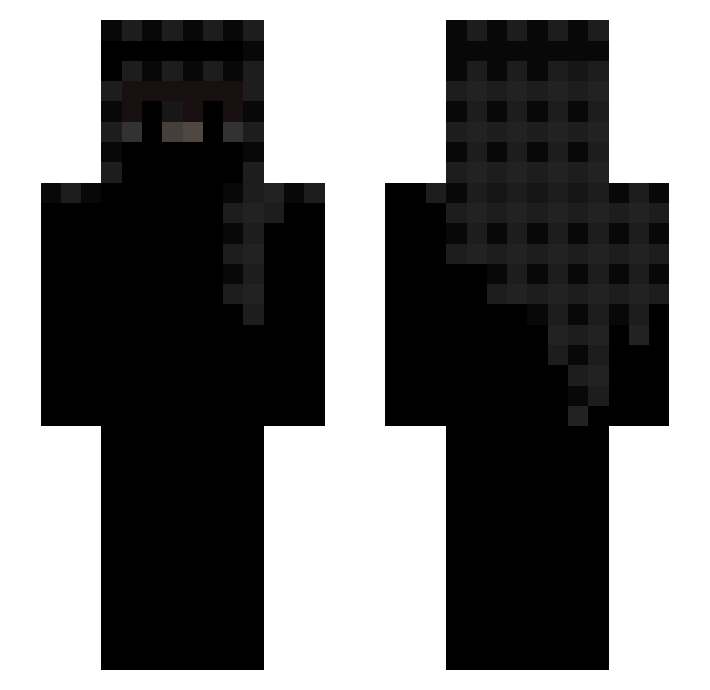 ScarssNV Minecraft skin, front and back view
