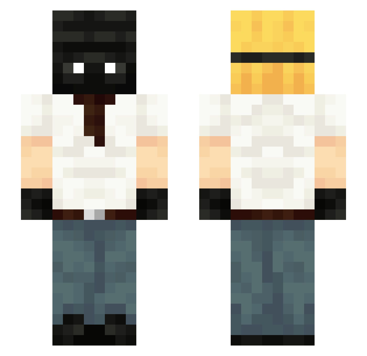 DinoTheo123 Minecraft skin, front and back view