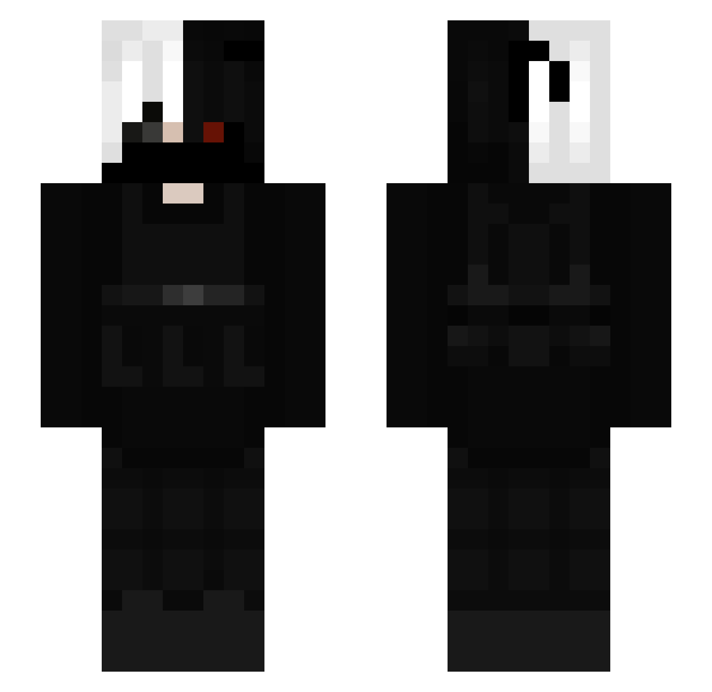 Sweatyo Minecraft skin, front and back view