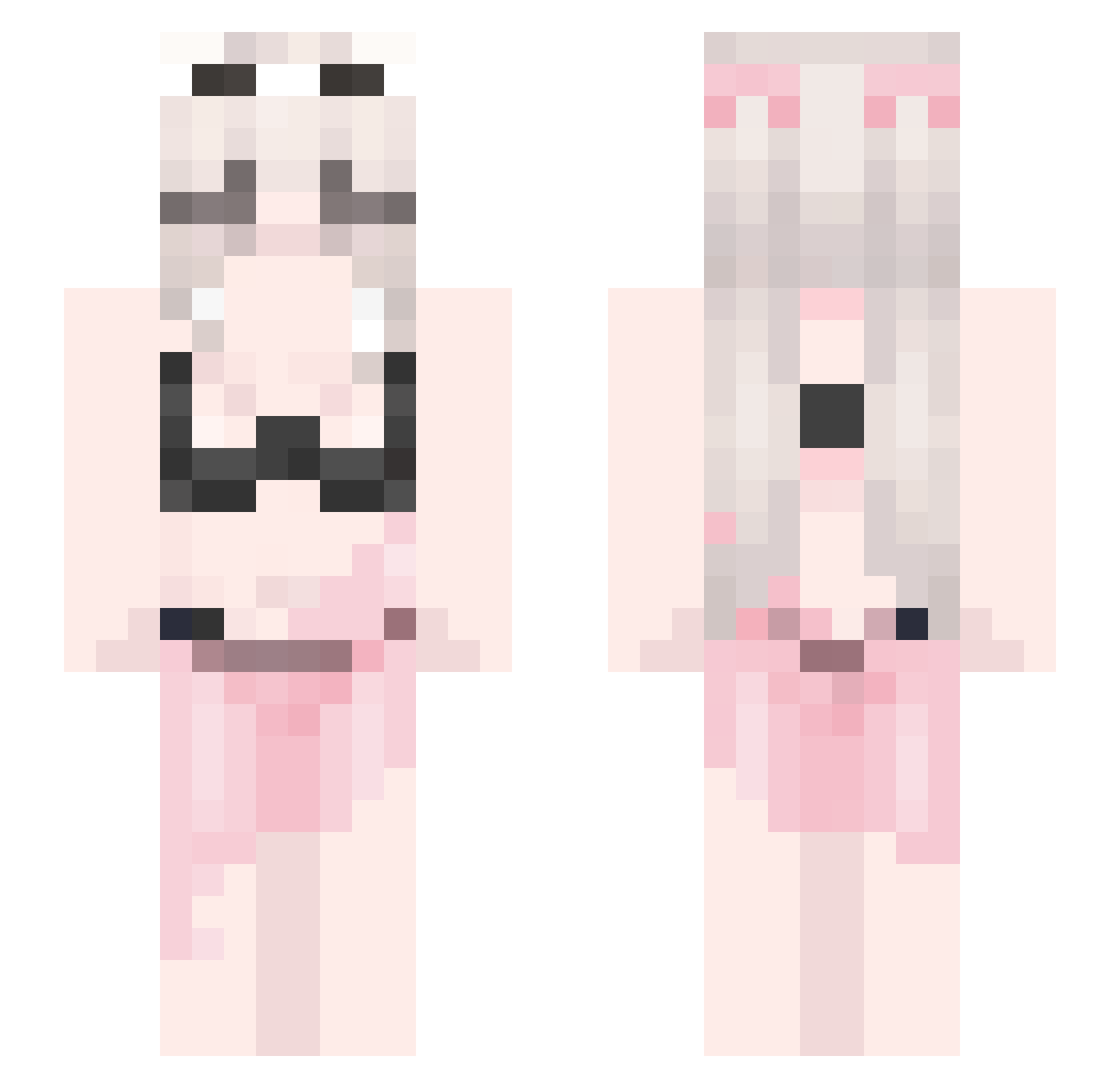 D4rkp0w3r Minecraft skin, front and back view