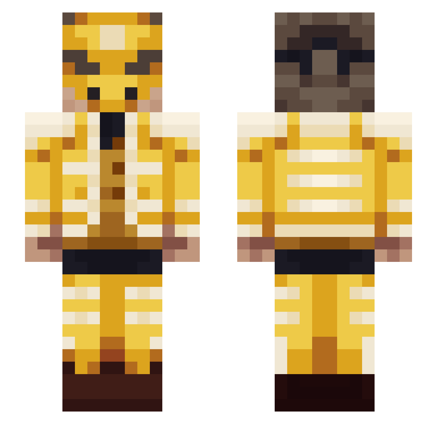 FerreMC Minecraft skin, front and back view