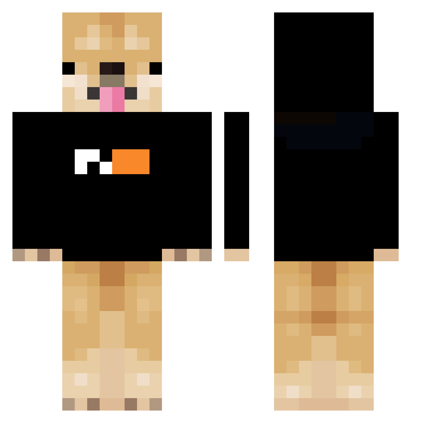 ZhuQue Minecraft skin, front and back view