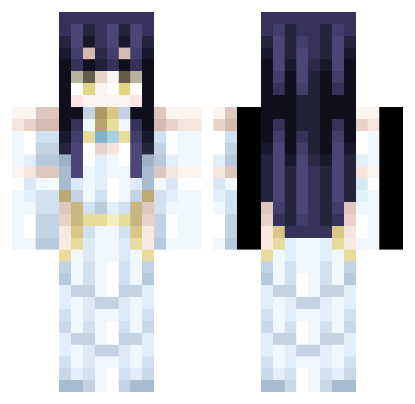 La_Naine Minecraft skin, front and back view