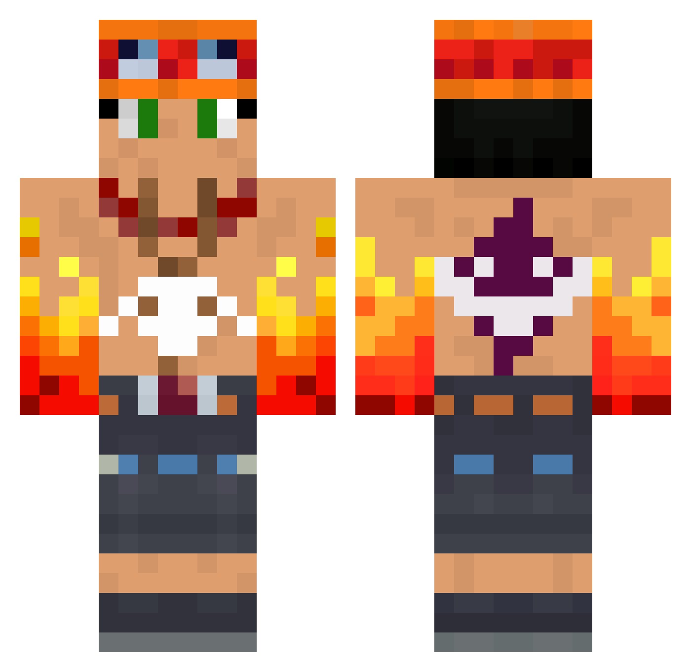 DiaZzz___ Minecraft skin, front and back view