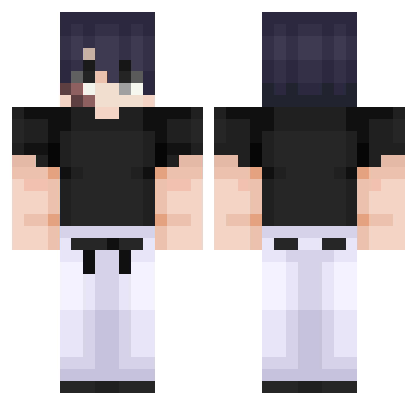 xMistikTR Minecraft skin, front and back view