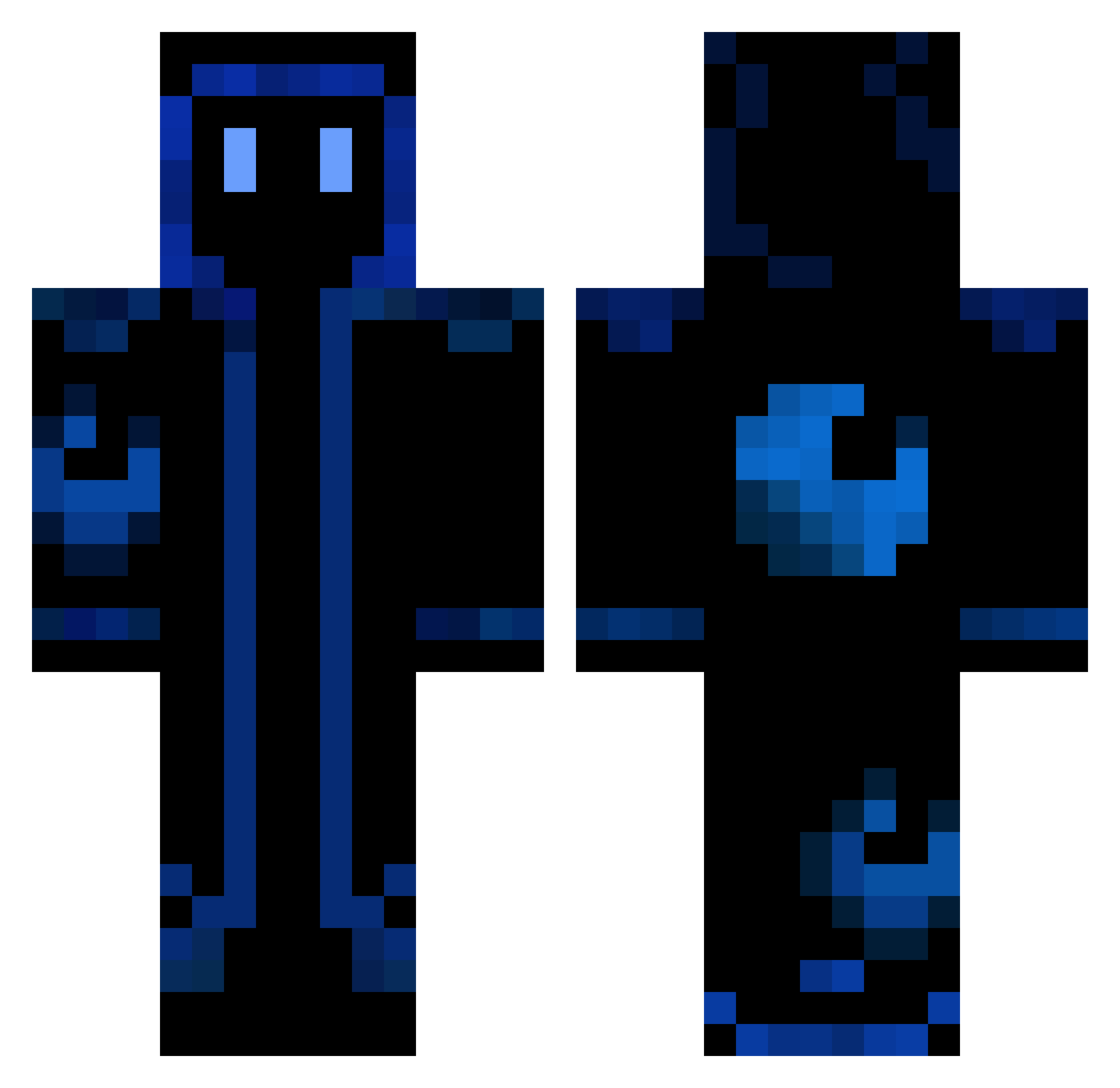 affiliation_ Minecraft skin, front and back view