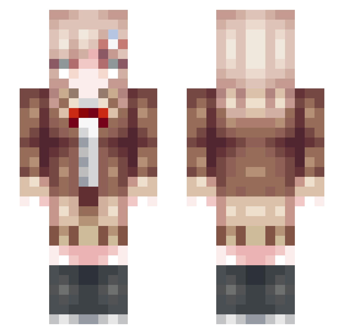Eu_Corpse Minecraft skin, front and back view