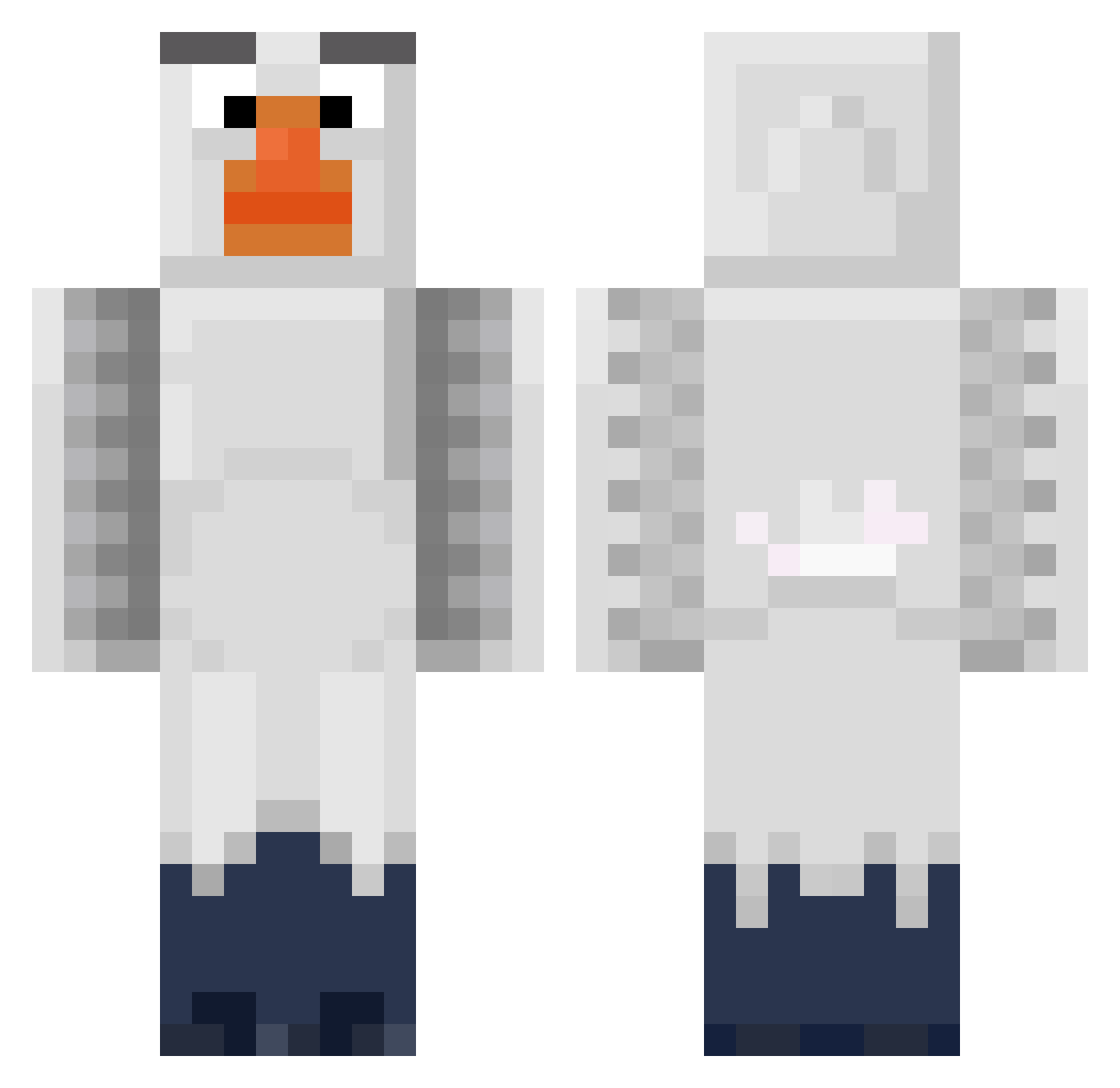 EnragedGoose24 Minecraft skin, front and back view