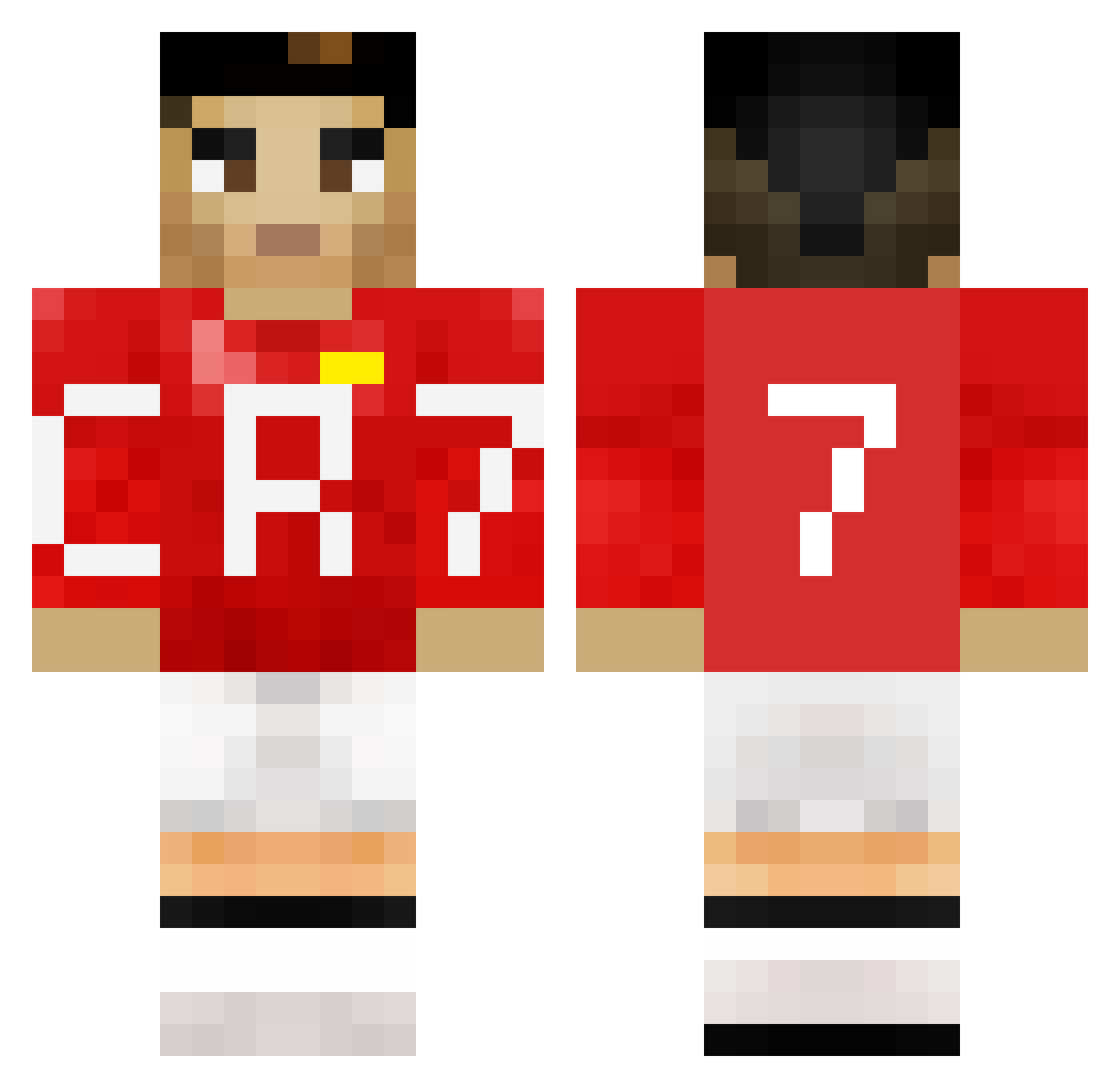 patriqbaws Minecraft skin, front and back view