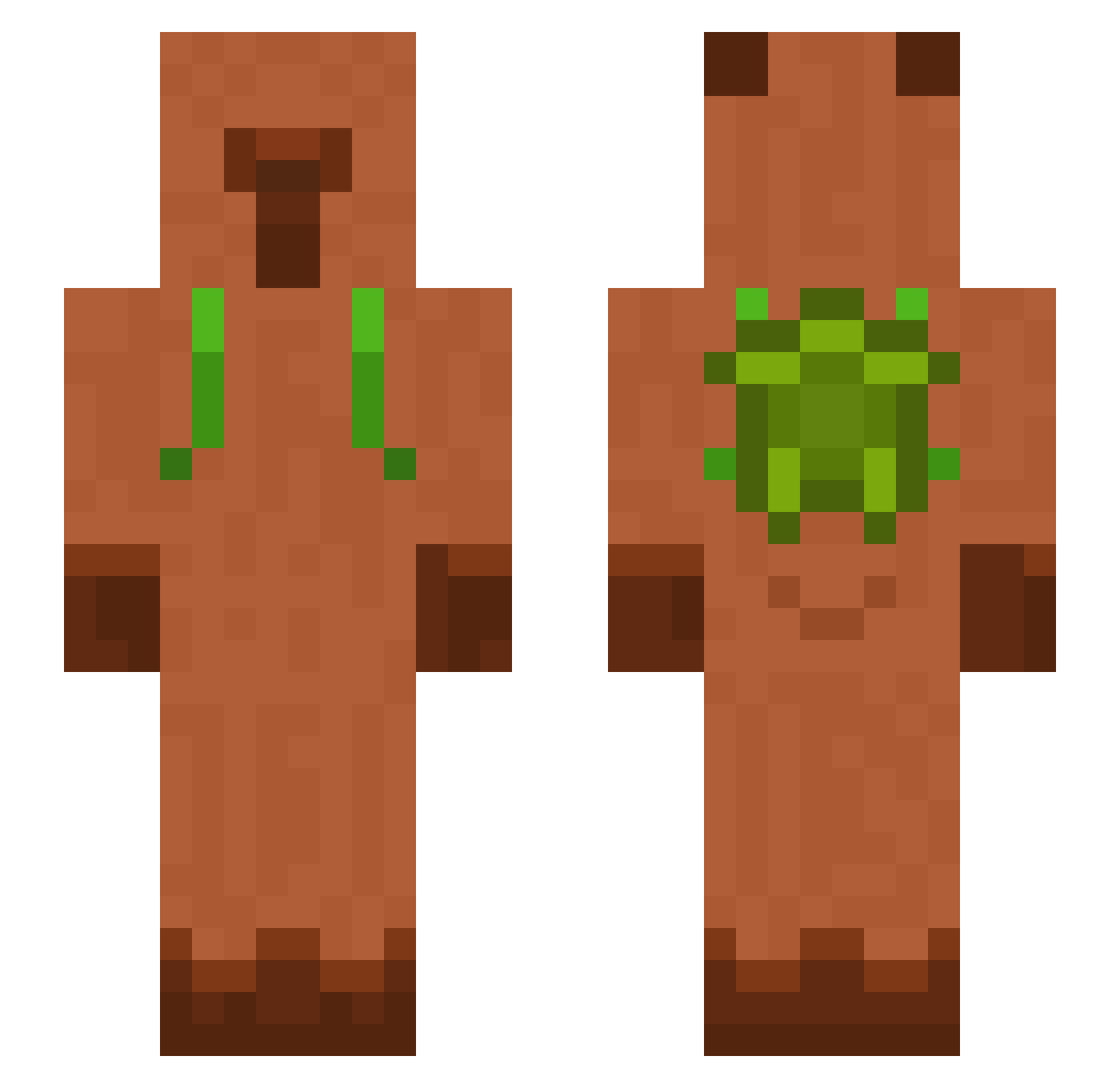 veraso Minecraft skin, front and back view