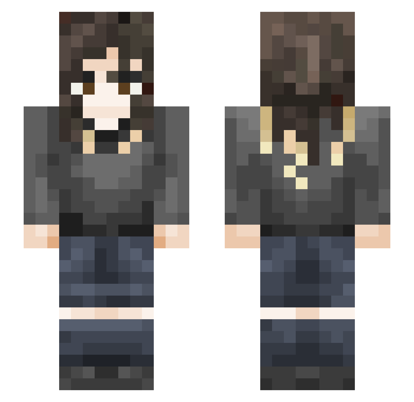 tatsugiritsu Minecraft skin, front and back view