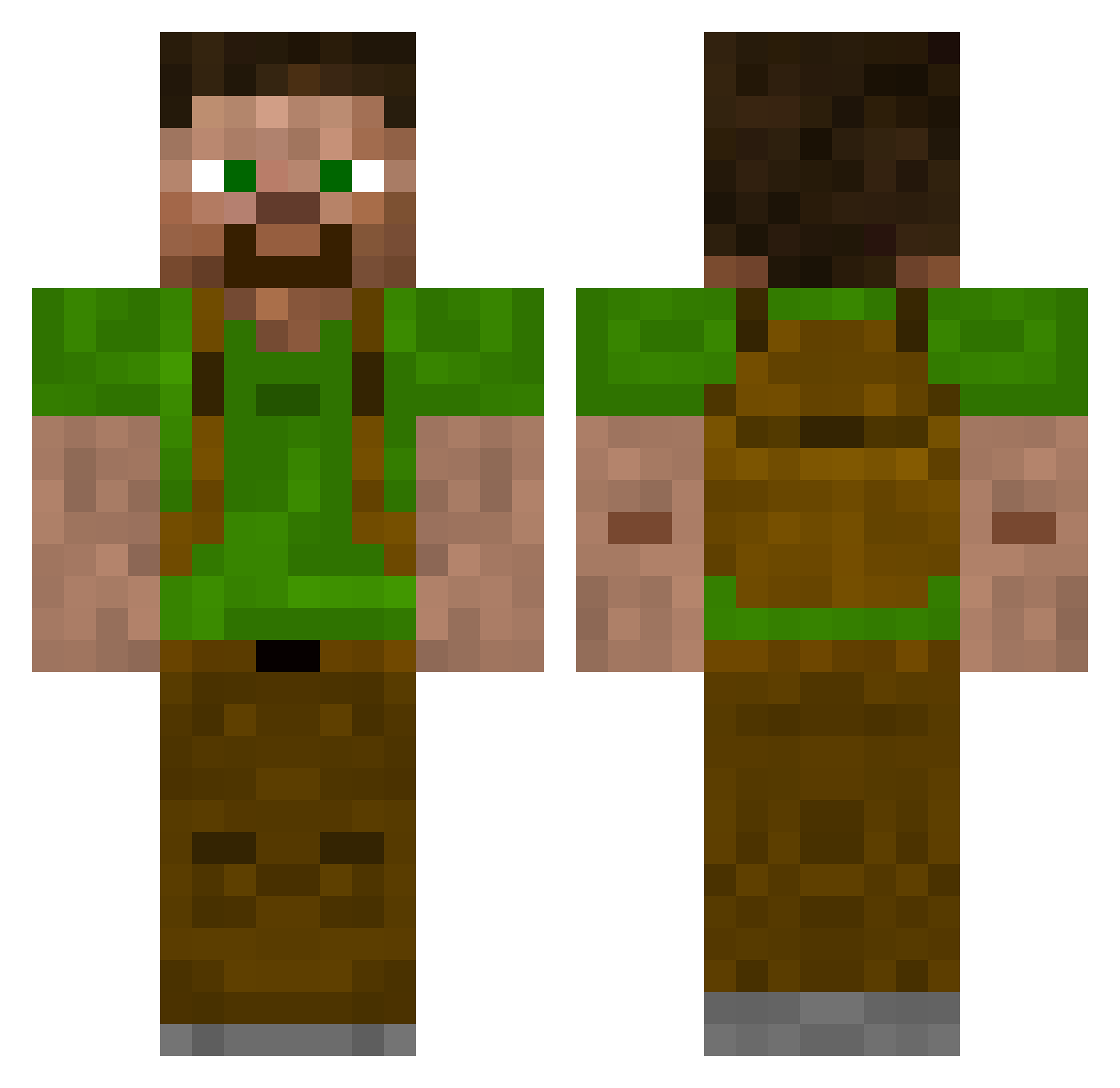 Tarthan_Oribiric Minecraft skin, front and back view
