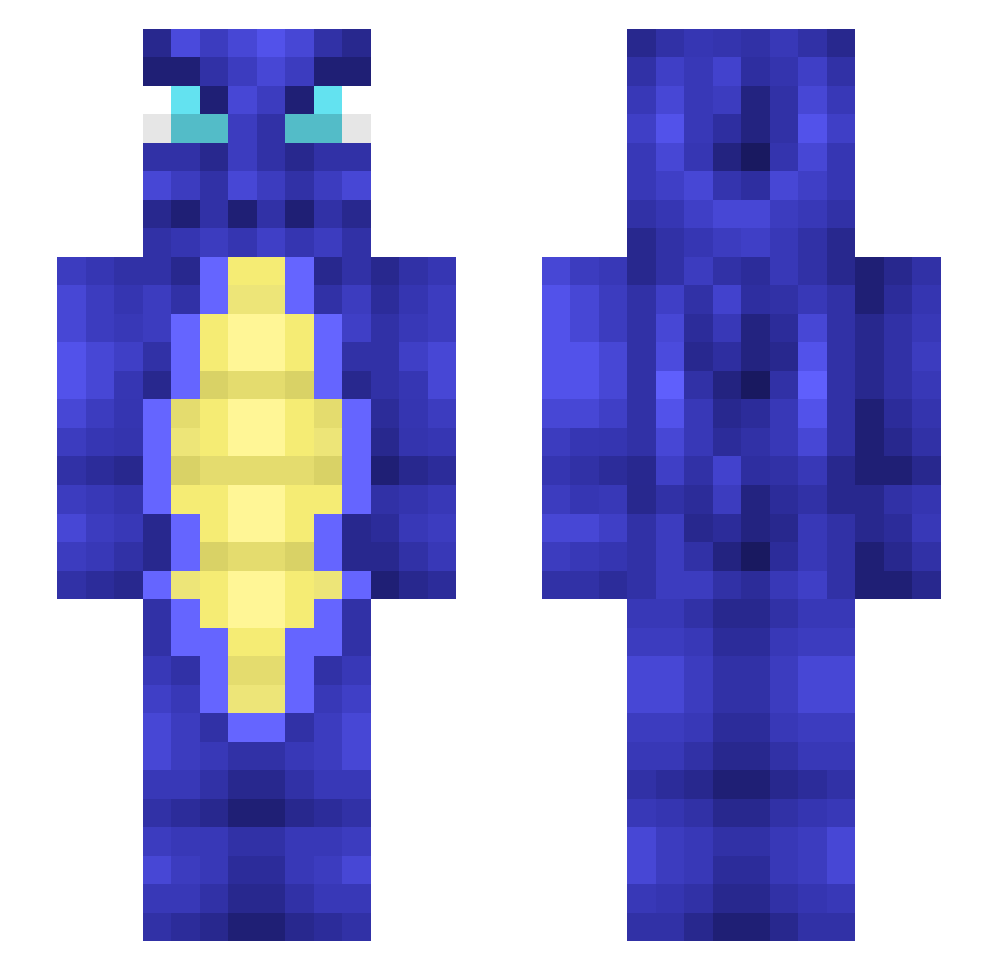 Jack_Wars Minecraft skin, front and back view