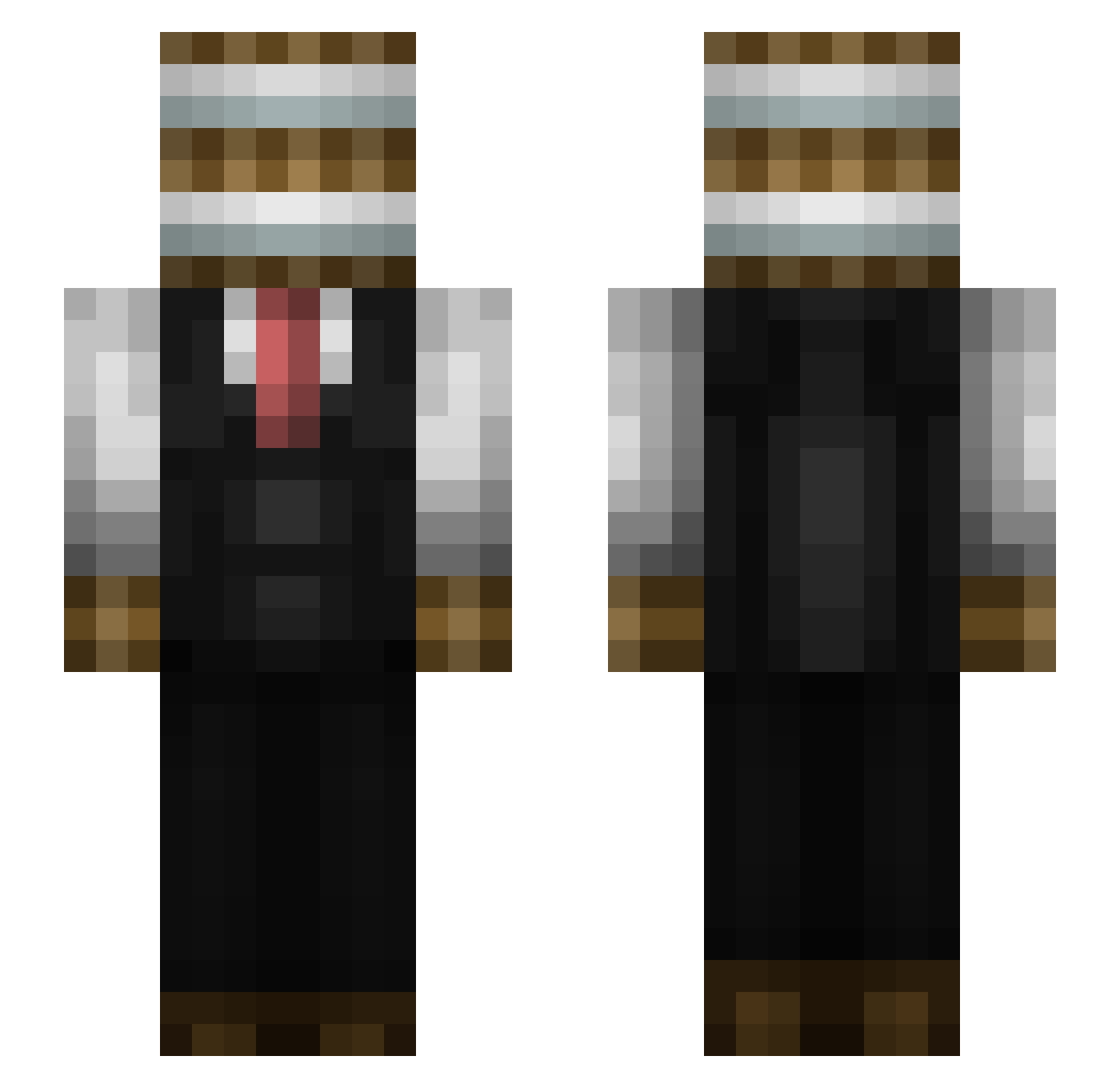 ThePhantoom Minecraft skin, front and back view