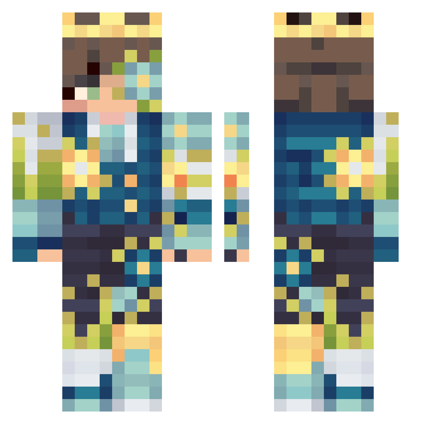 perksizi_ Minecraft skin, front and back view