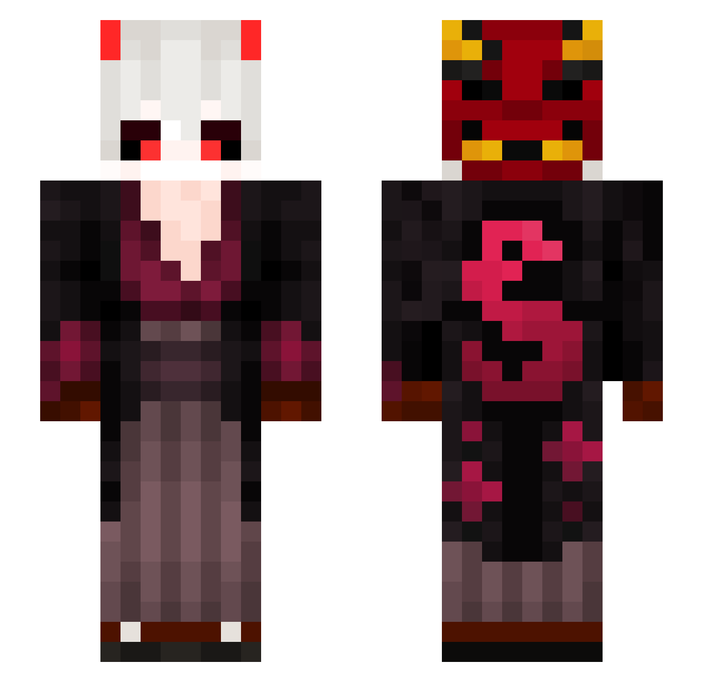 K4TANAx Minecraft skin, front and back view