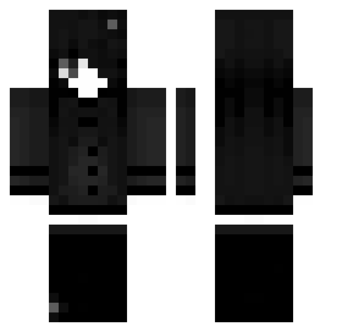 yCqw Minecraft skin, front and back view