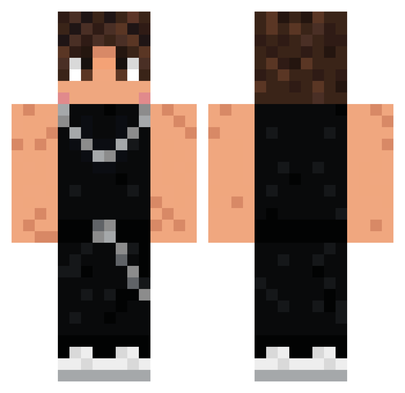 Mooncake_uwu Minecraft skin, front and back view