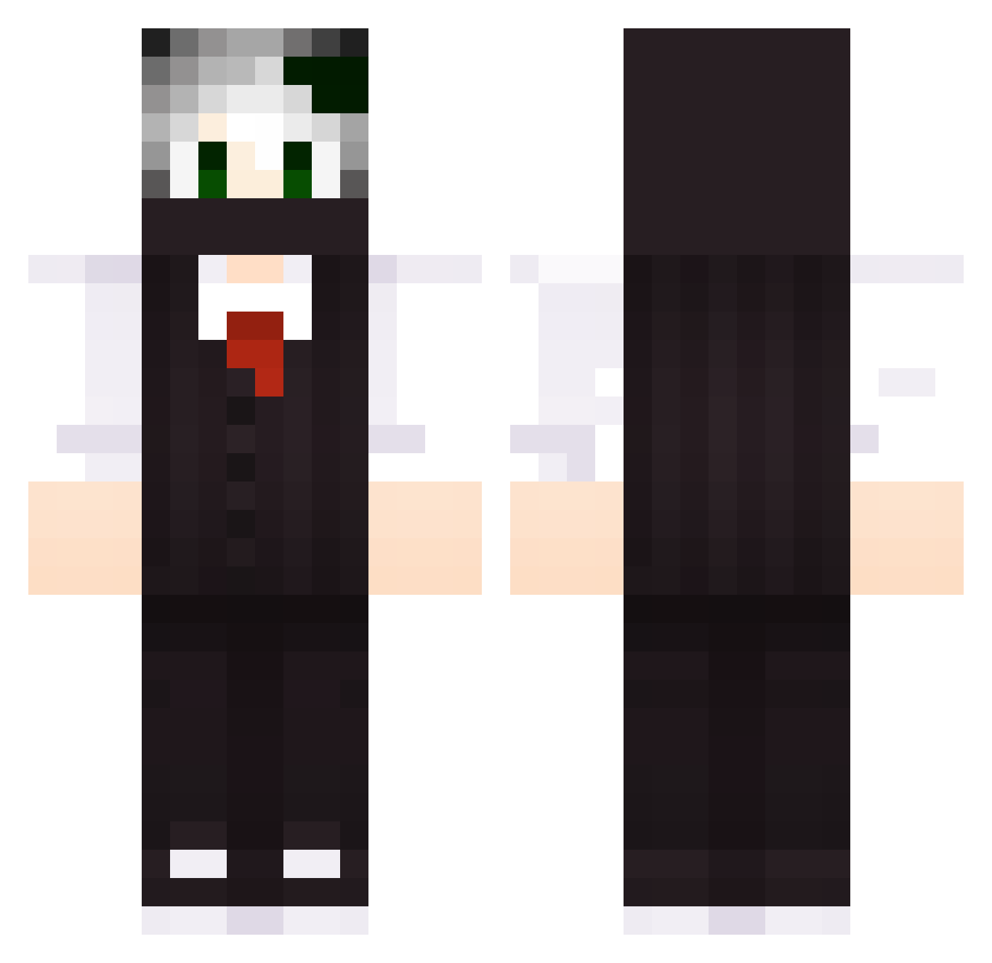 MaxLegend50 Minecraft skin, front and back view