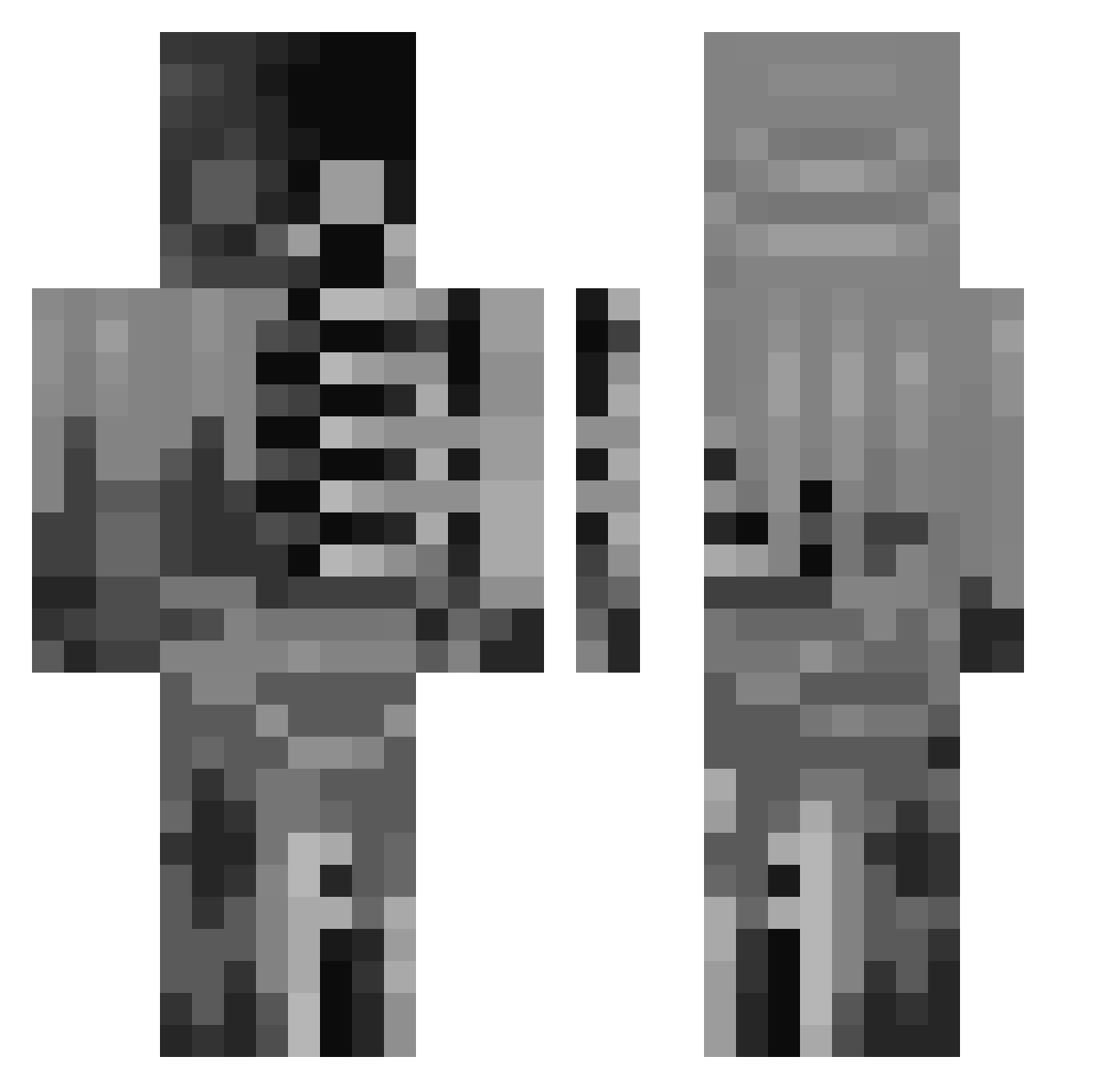 fracisk01 Minecraft skin, front and back view