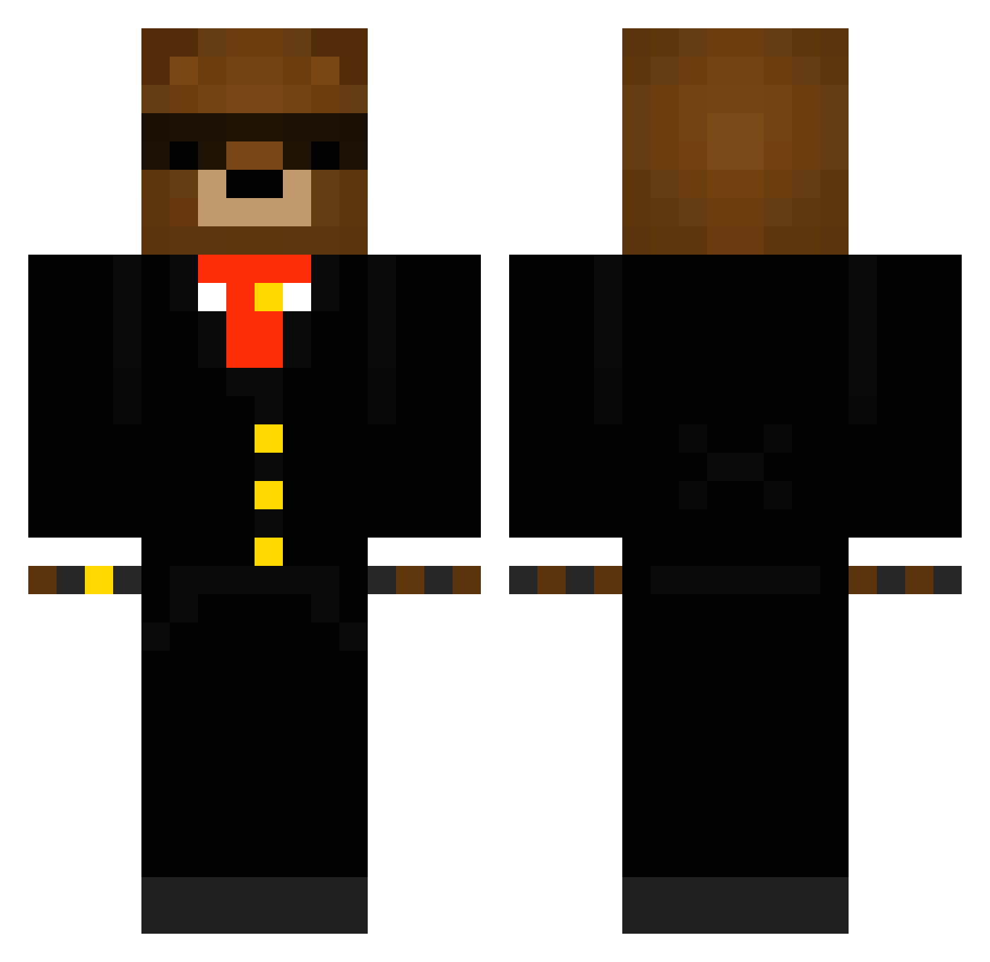 B3AR93 Minecraft skin, front and back view