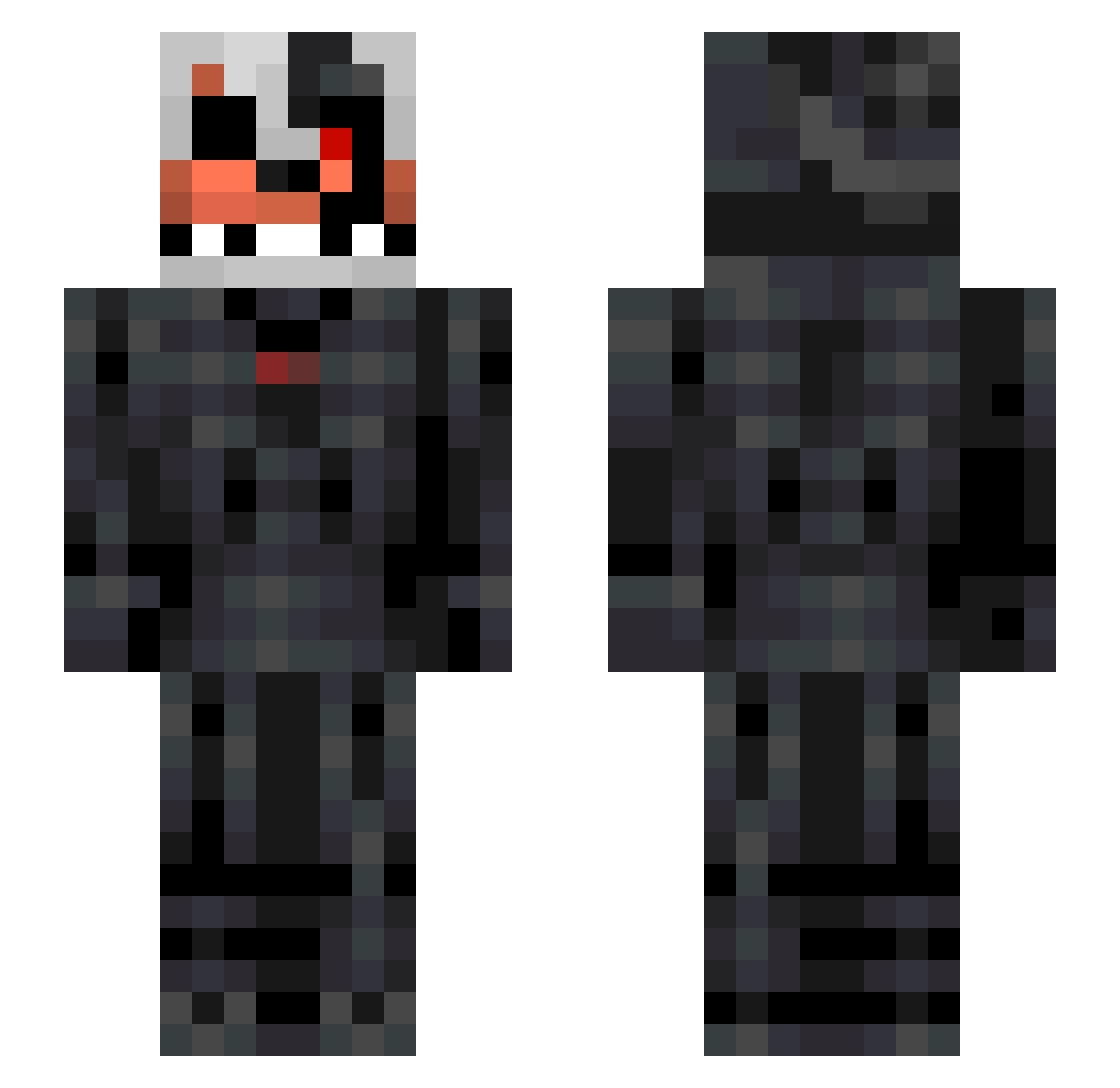 SpringTF2 Minecraft skin, front and back view