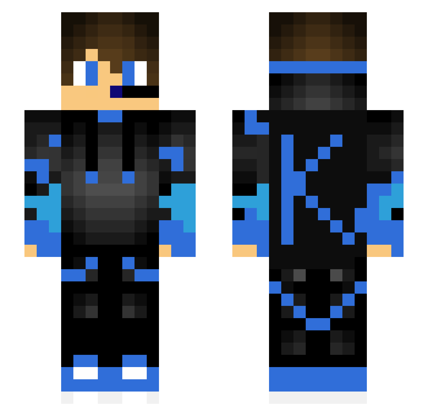 TTVNusskeks Minecraft skin, front and back view