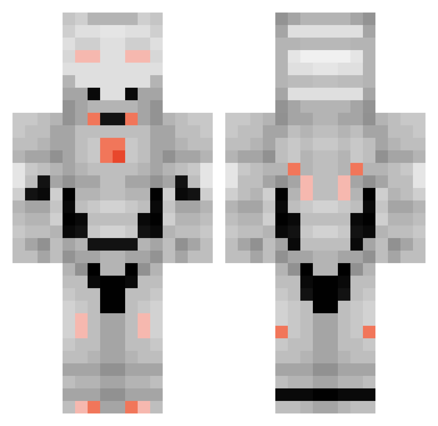 30ngle Minecraft skin, front and back view