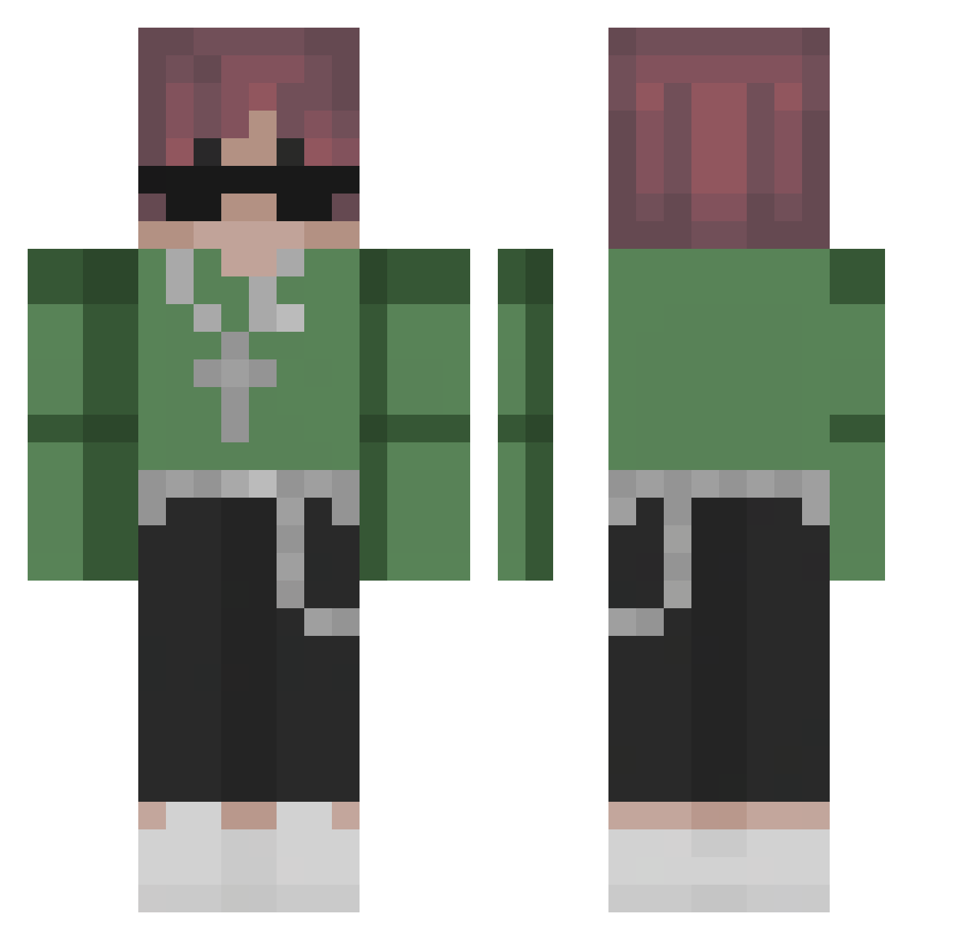 _wang_1 Minecraft skin, front and back view
