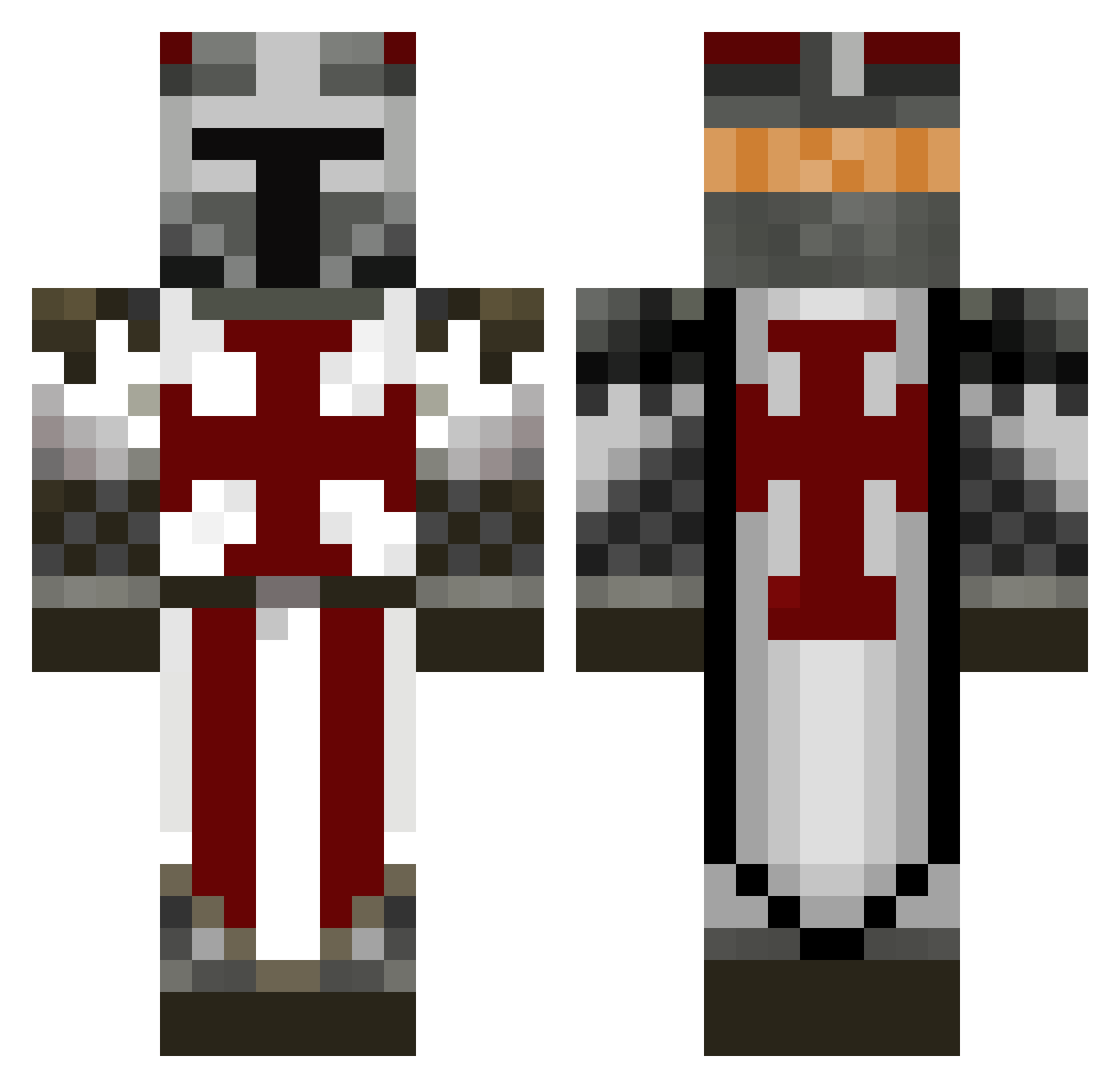 TNTFuchs Minecraft skin, front and back view