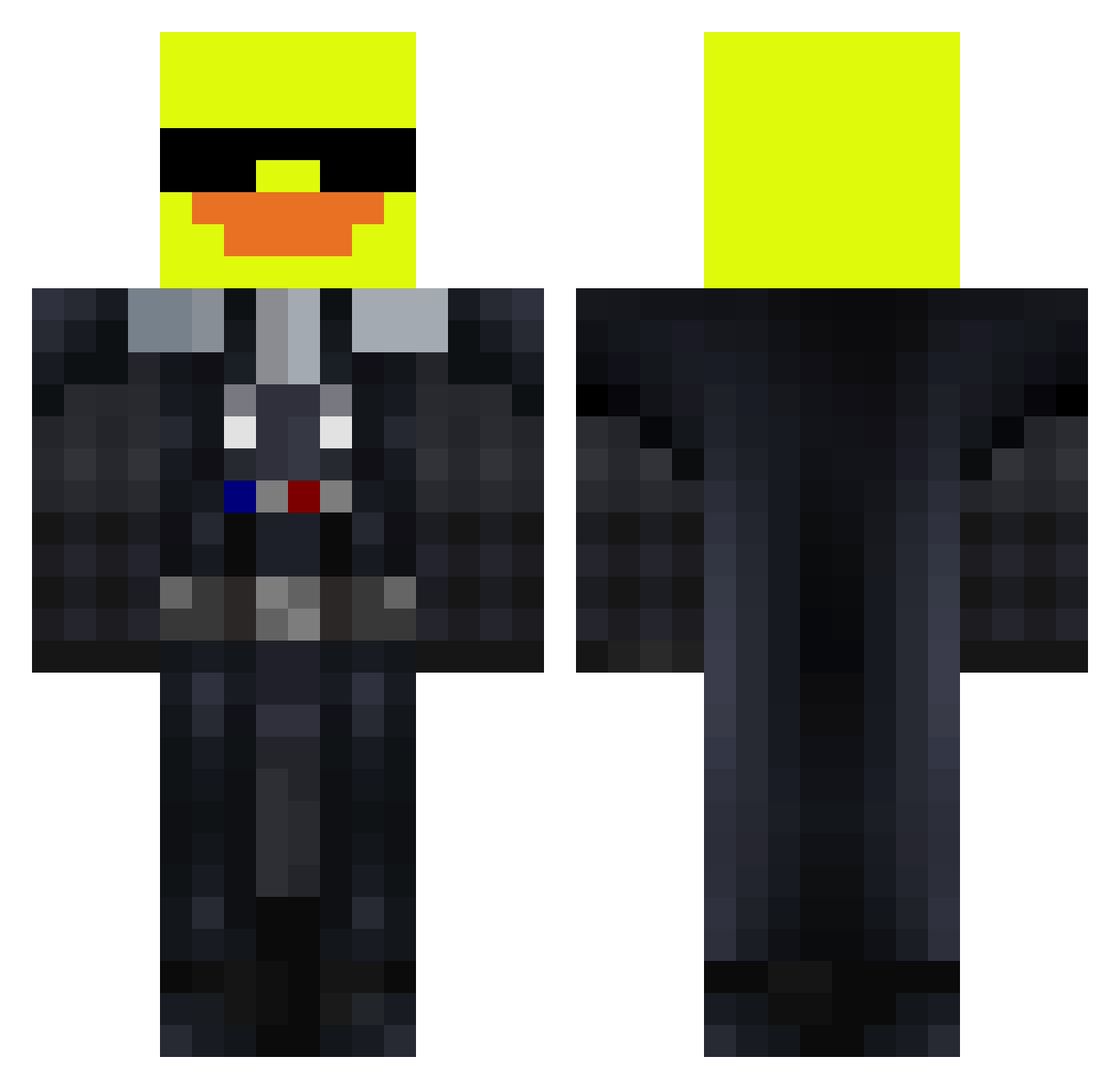 MintTrain535085 Minecraft skin, front and back view