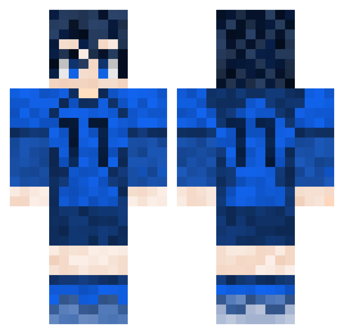 Hedgehog577 Minecraft skin, front and back view