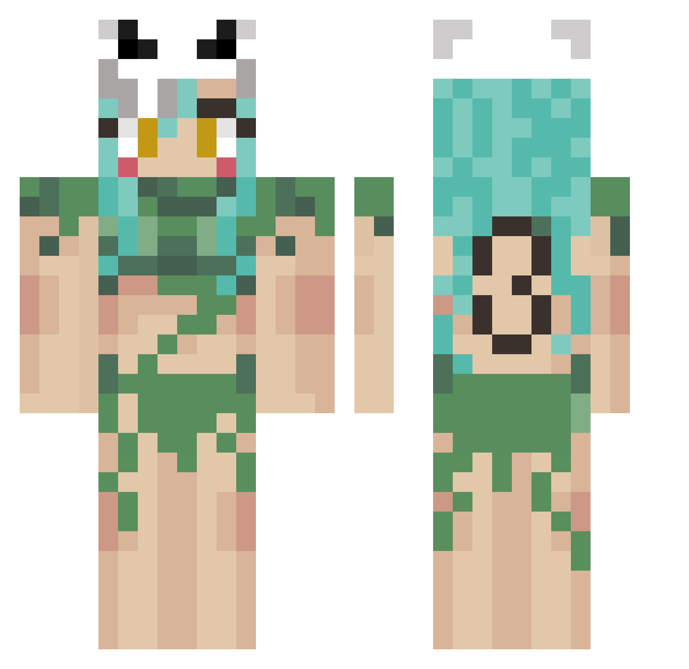 treehouse09 Minecraft skin, front and back view