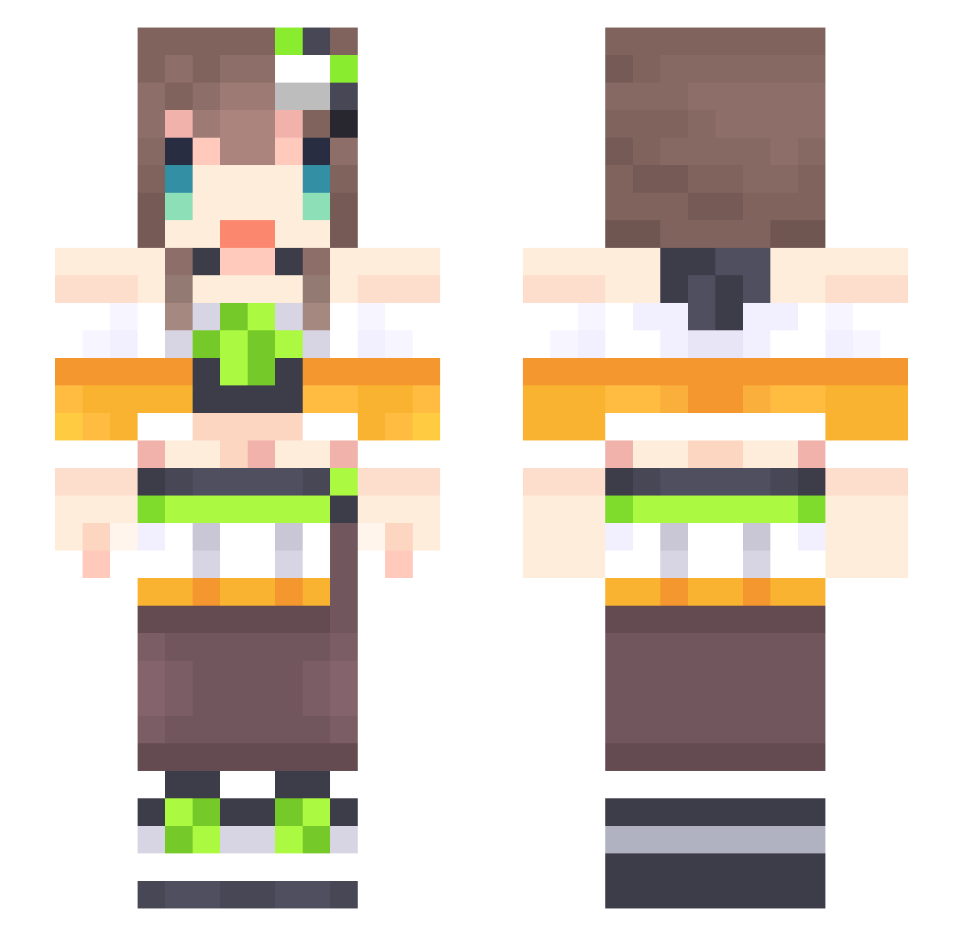 chi84960 Minecraft skin, front and back view