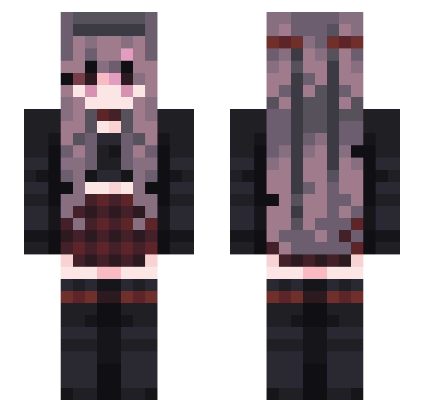 its_Luna1 Minecraft skin, front and back view