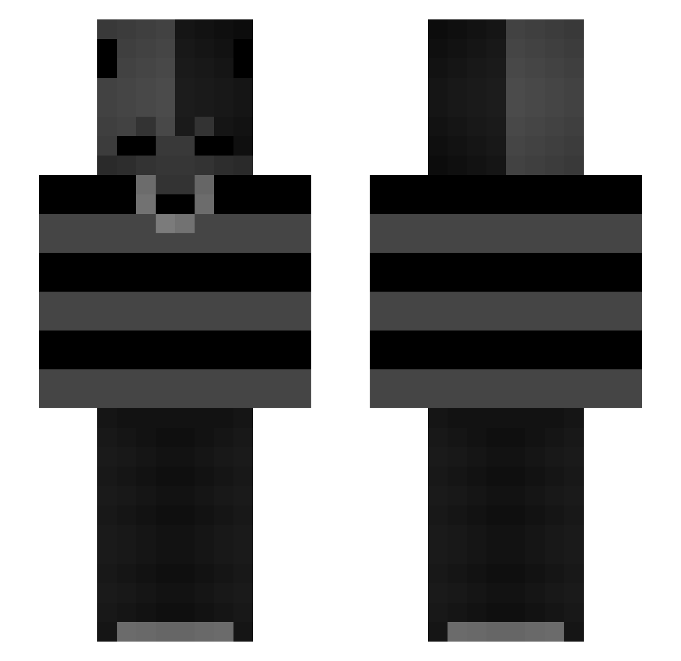 Itz_Skritzly Minecraft skin, front and back view