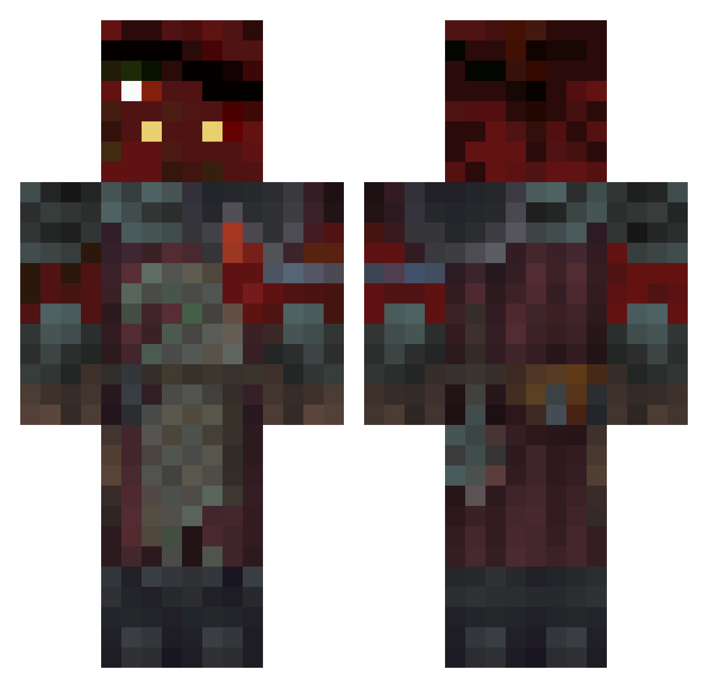 Stinky_Chips Minecraft skin, front and back view