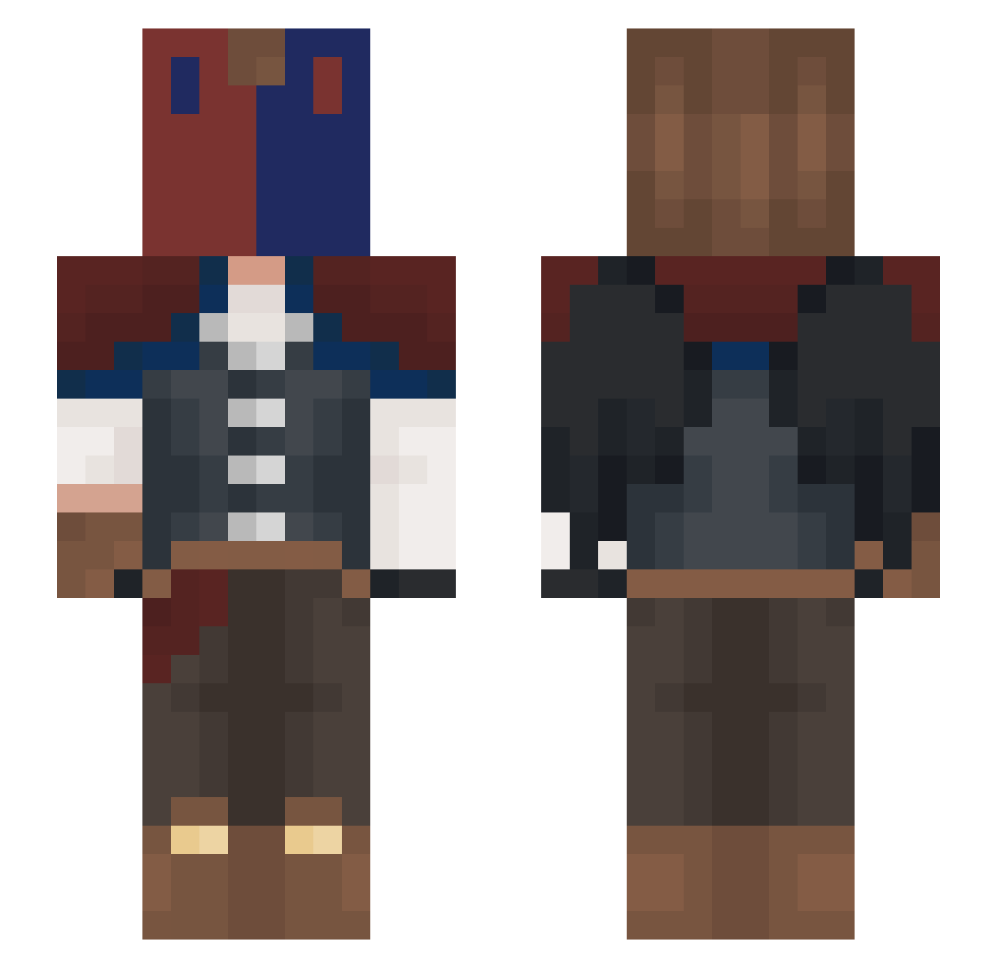 TheYoungCricket Minecraft skin, front and back view