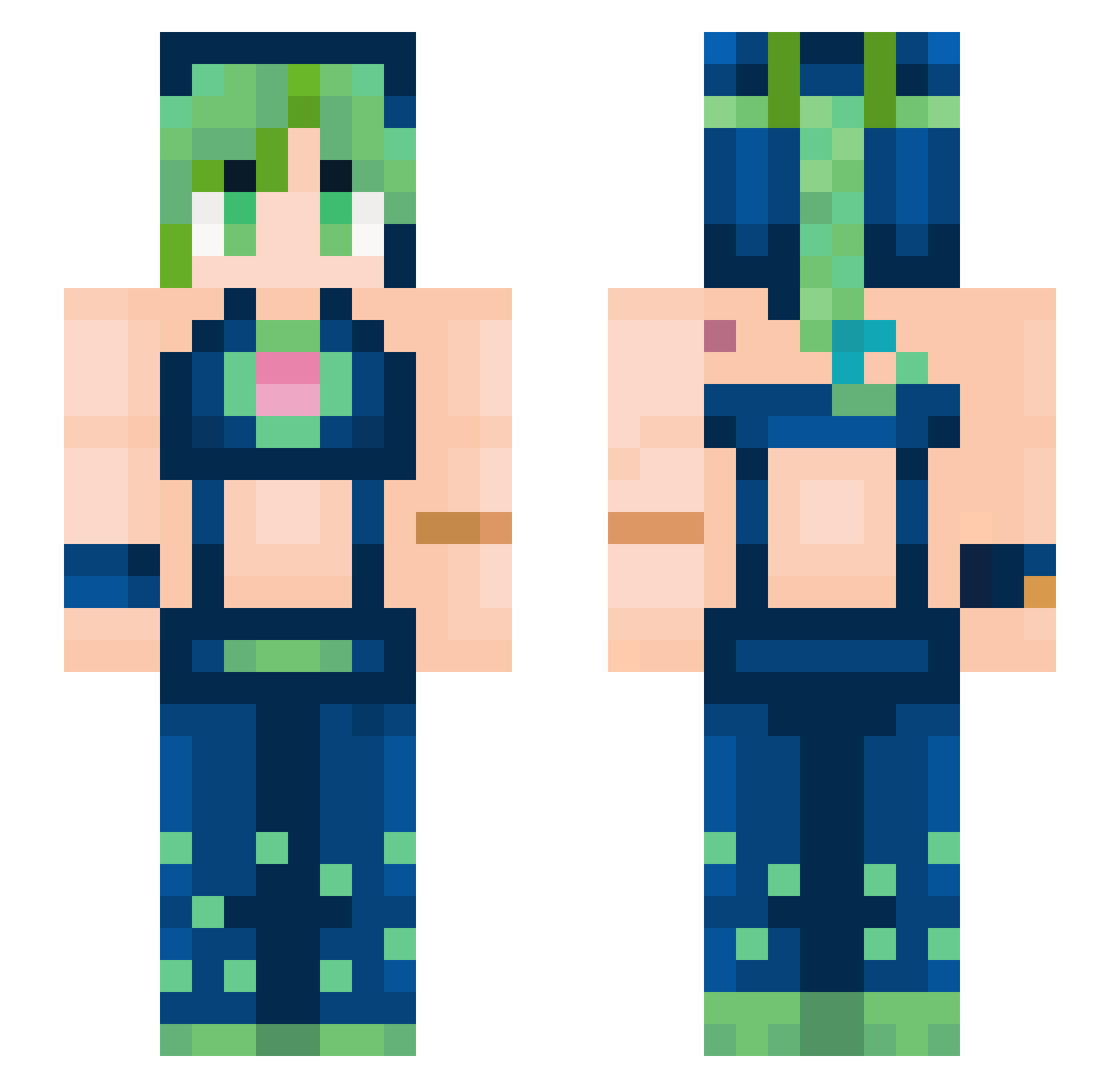 AlphaJet101 Minecraft skin, front and back view