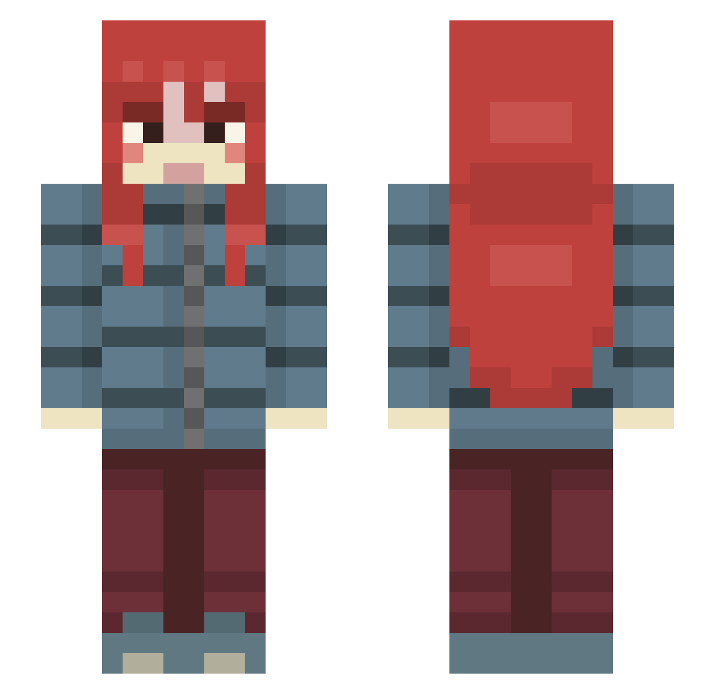 shifty_pillar Minecraft skin, front and back view