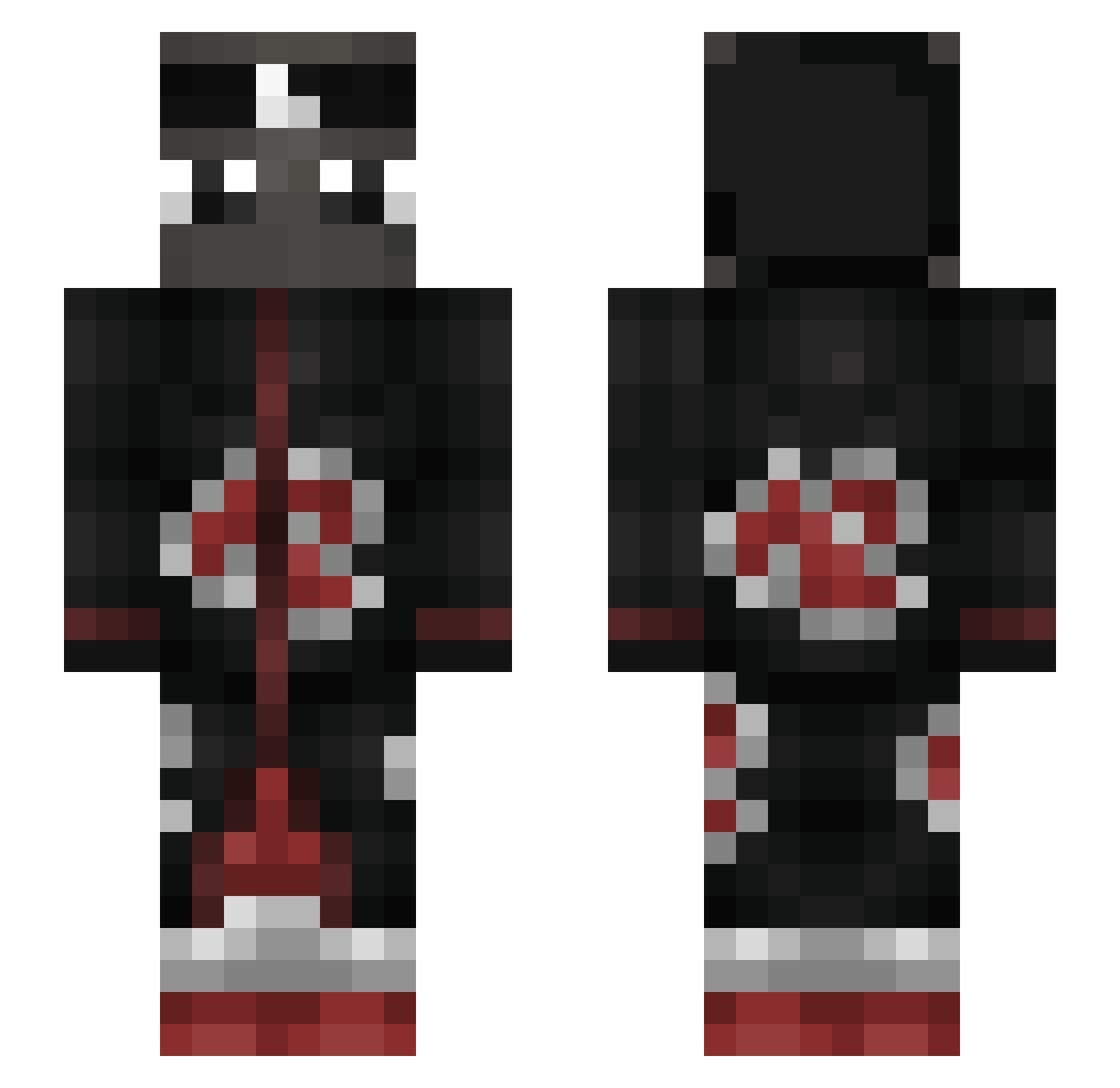 PranayPoo Minecraft skin, front and back view