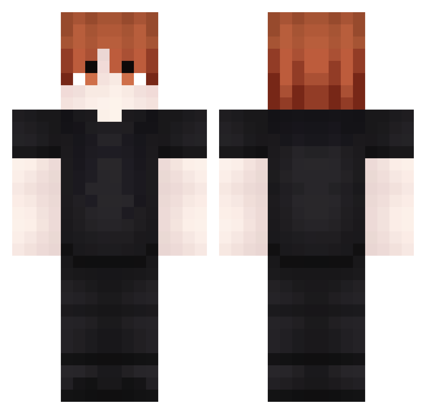 Aslak_Greenhill Minecraft skin, front and back view