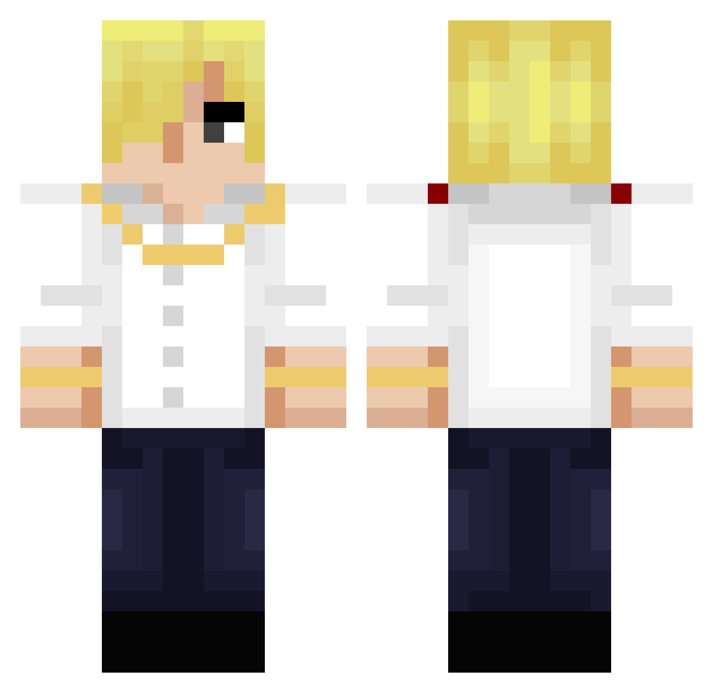 kqnae Minecraft skin, front and back view