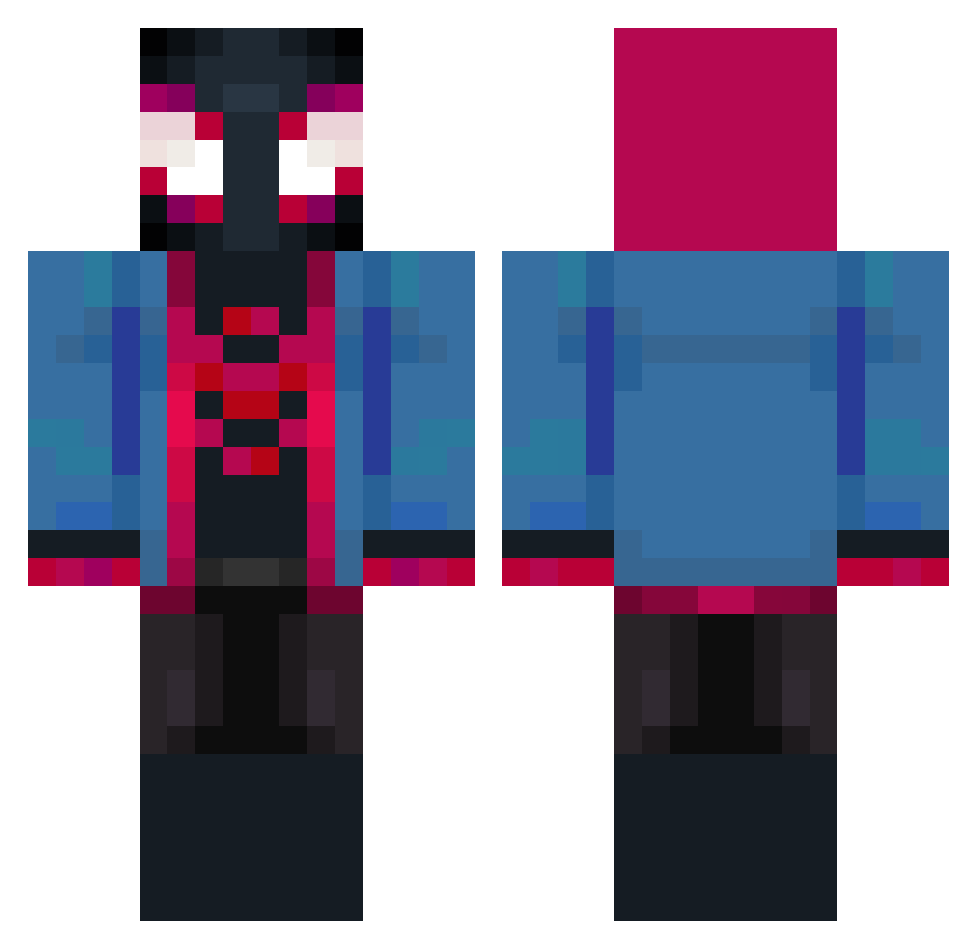 pulgachileno Minecraft skin, front and back view