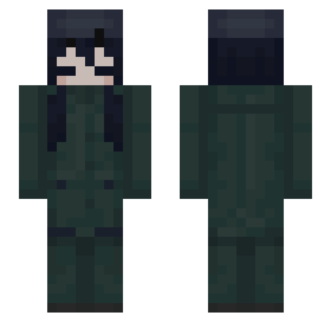 clmaxi Minecraft skin, front and back view