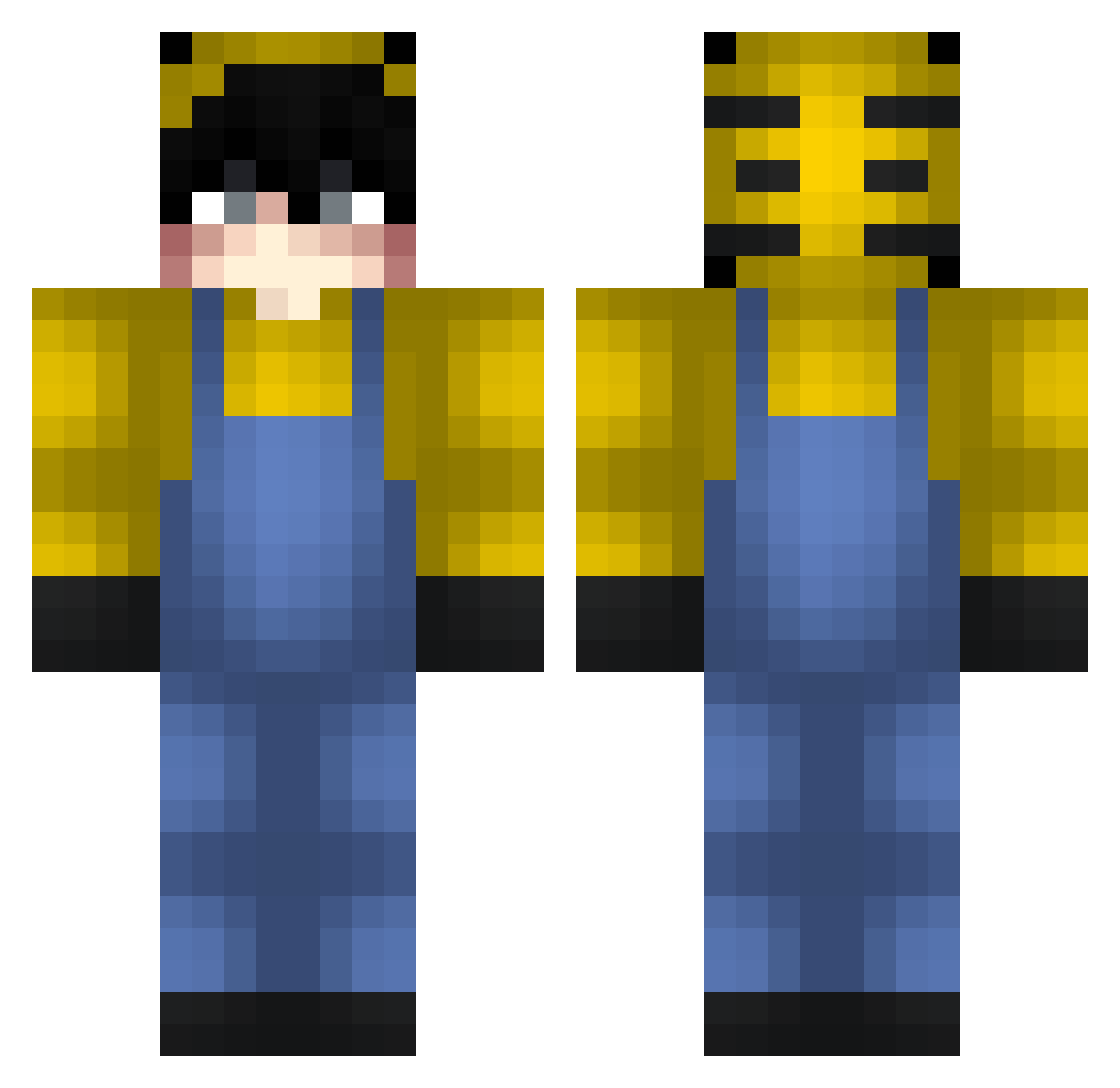 iValarMorghulis Minecraft skin, front and back view