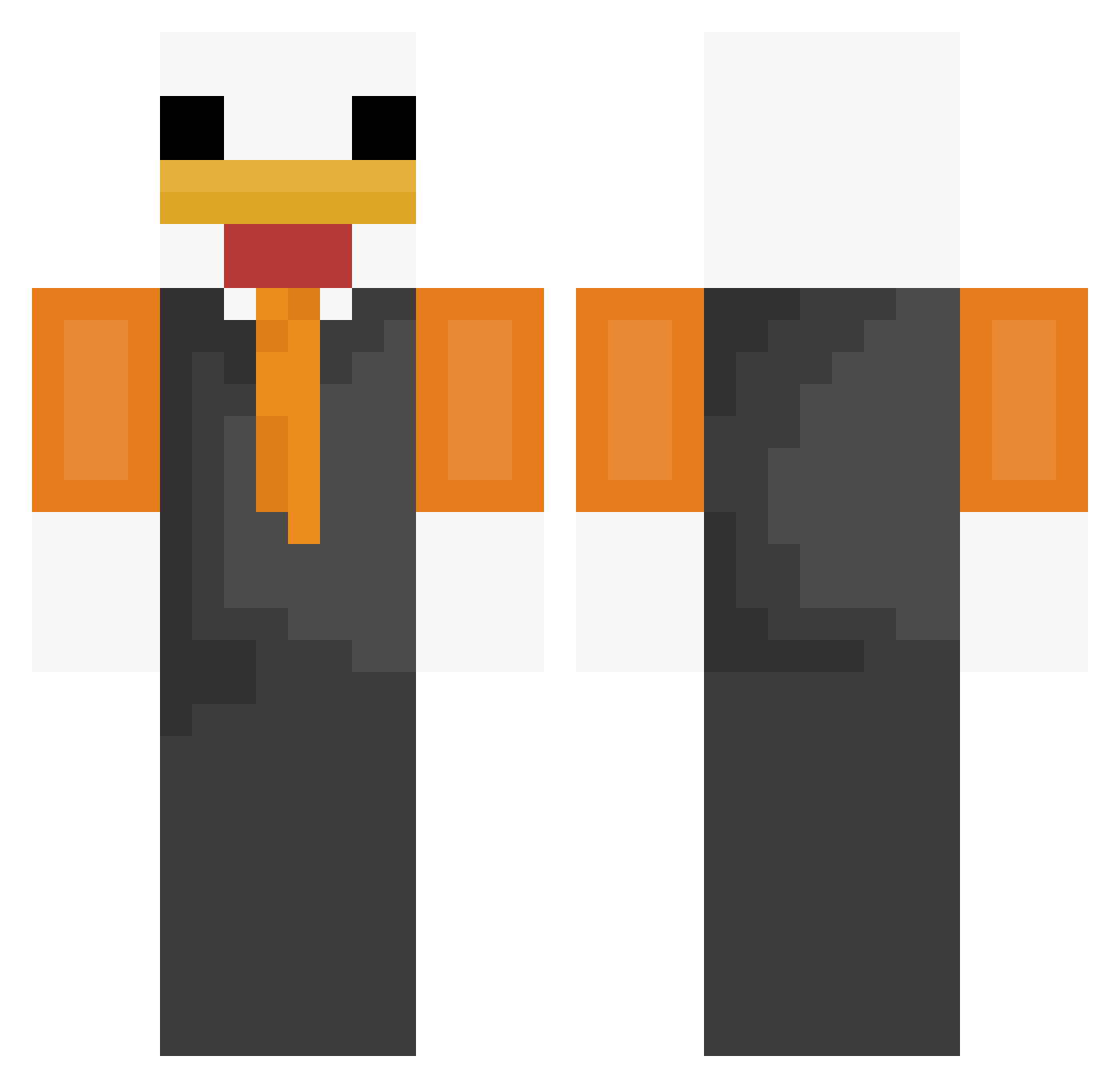 staryuu Minecraft skin, front and back view
