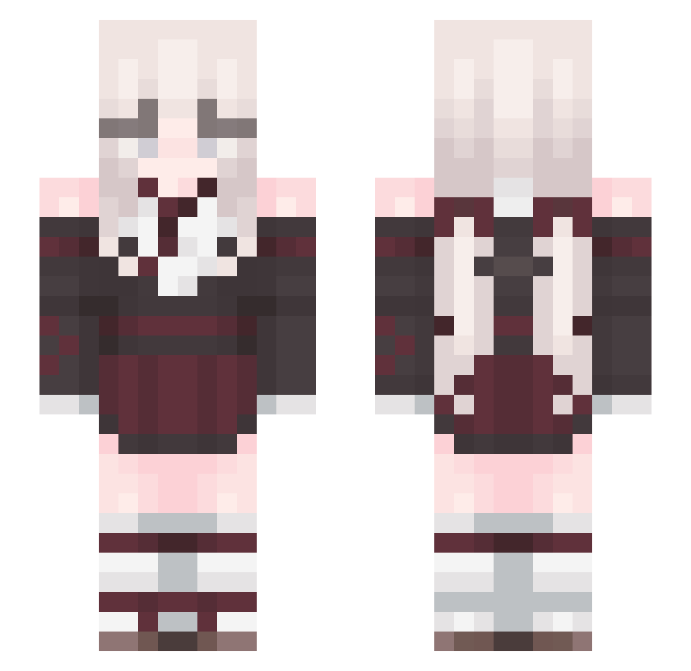 YueliangTx Minecraft skin, front and back view