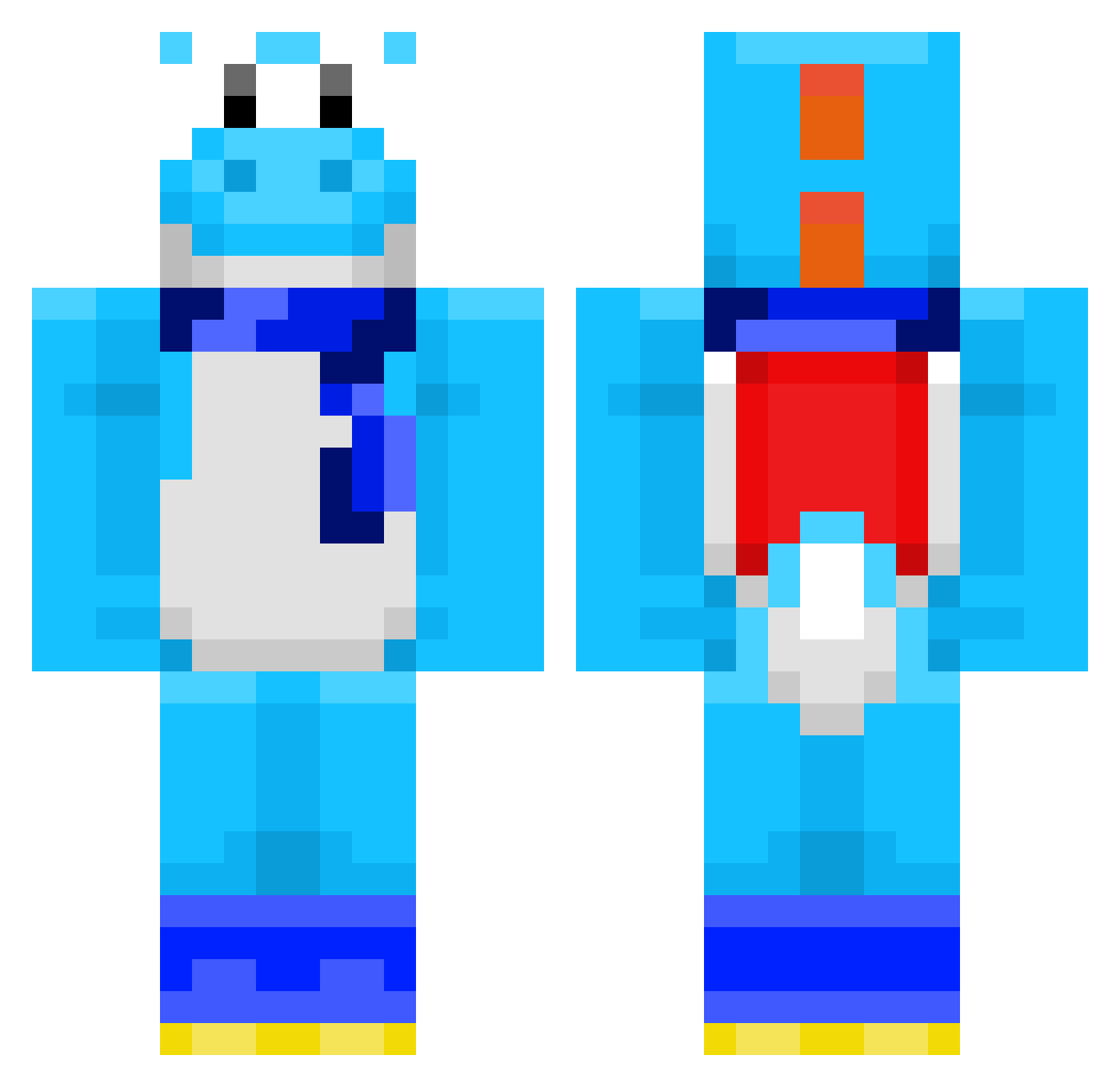 waffel176 Minecraft skin, front and back view